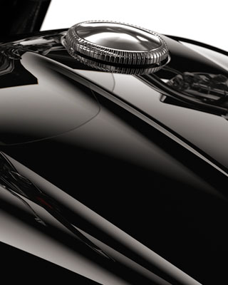 Black tank and bolted logo