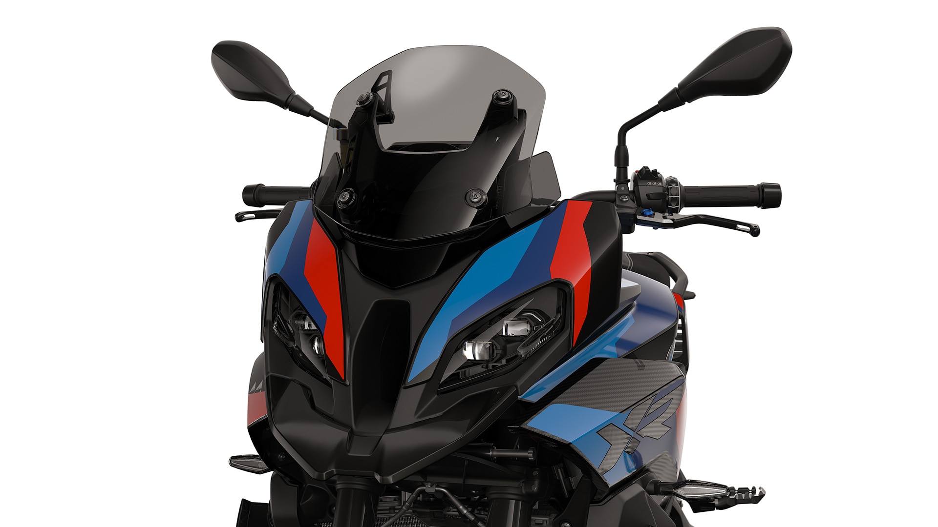 The sporty front of the M 1000 XR from BMW Motorrad