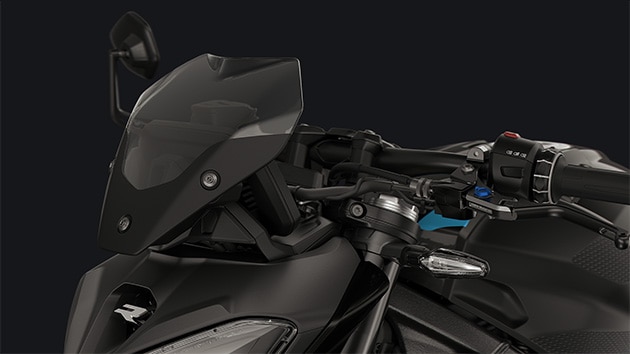 The optional tinted Sport windscreen